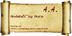 Andaházy Aura névjegykártya